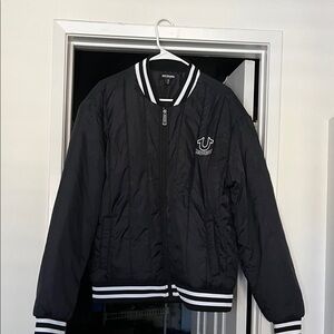 True Religion Black Jacket with White Trim